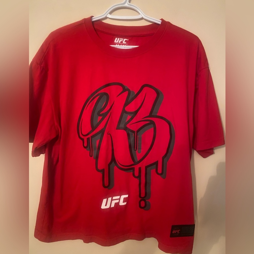 UFC Red T-Shirt with Logo Patch